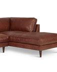 Cheviot Leather Left Arm Sectional with Chaise Made to Order - Uptown Sebastian
