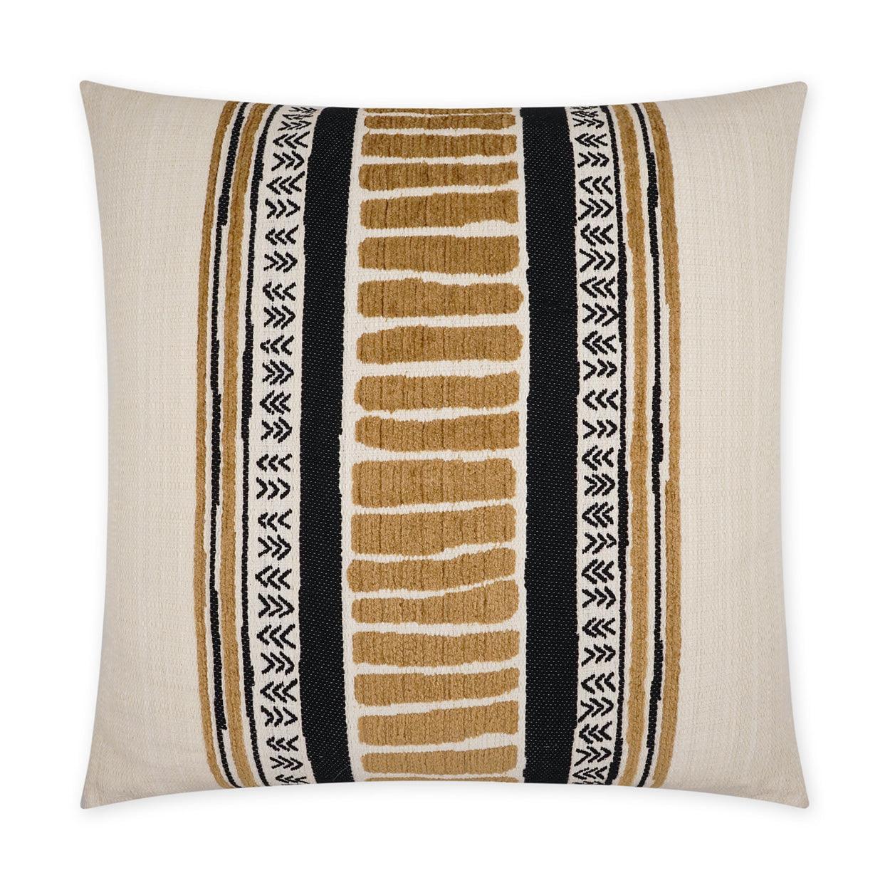 Cholula Black Band Gold Large Throw Pillow With Insert - Uptown Sebastian