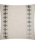 Cirque Ivory Band Ivory Grey Large Throw Pillow With Insert - Uptown Sebastian