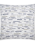 Clarity Beach Stripes White Navy Large Throw Pillow With Insert - Uptown Sebastian