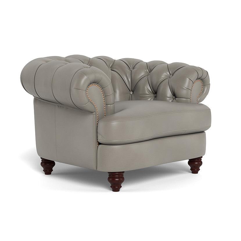 Classic Chesterfield-Inspired Leather Club Chair Retro Collection - Uptown Sebastian