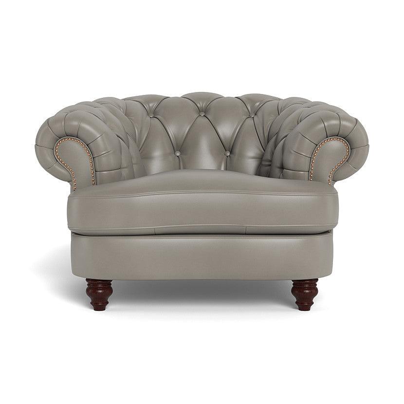 Classic Chesterfield-Inspired Leather Club Chair Retro Collection - Uptown Sebastian