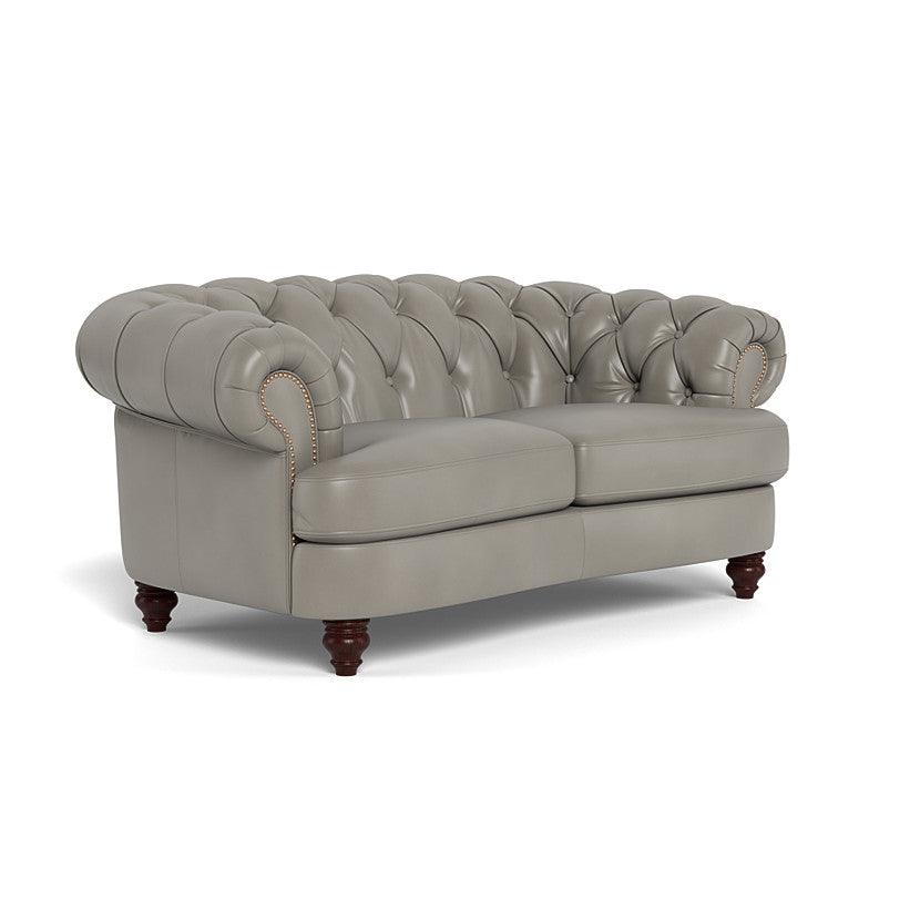 Classic Chesterfield-Inspired Leather Loveseat Retro Collection - Uptown Sebastian