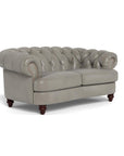 Classic Chesterfield-Inspired Leather Loveseat Retro Collection - Uptown Sebastian