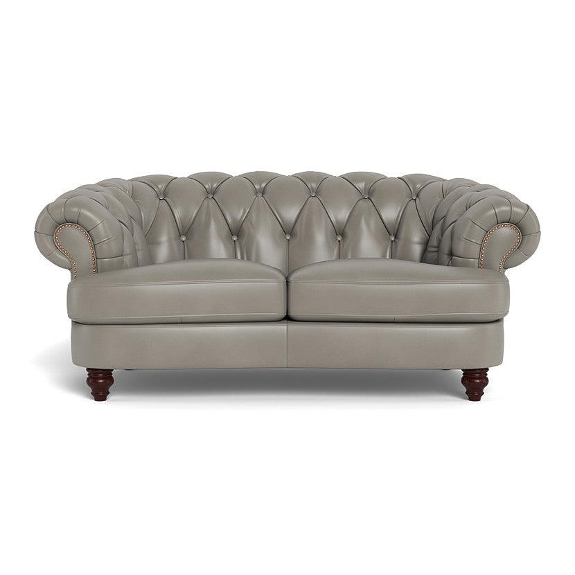 Classic Chesterfield-Inspired Leather Loveseat Retro Collection - Uptown Sebastian