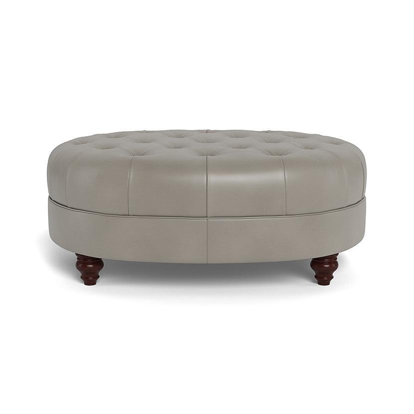 Classic Chesterfield-Inspired Leather Ottoman Coffee Table - Uptown Sebastian
