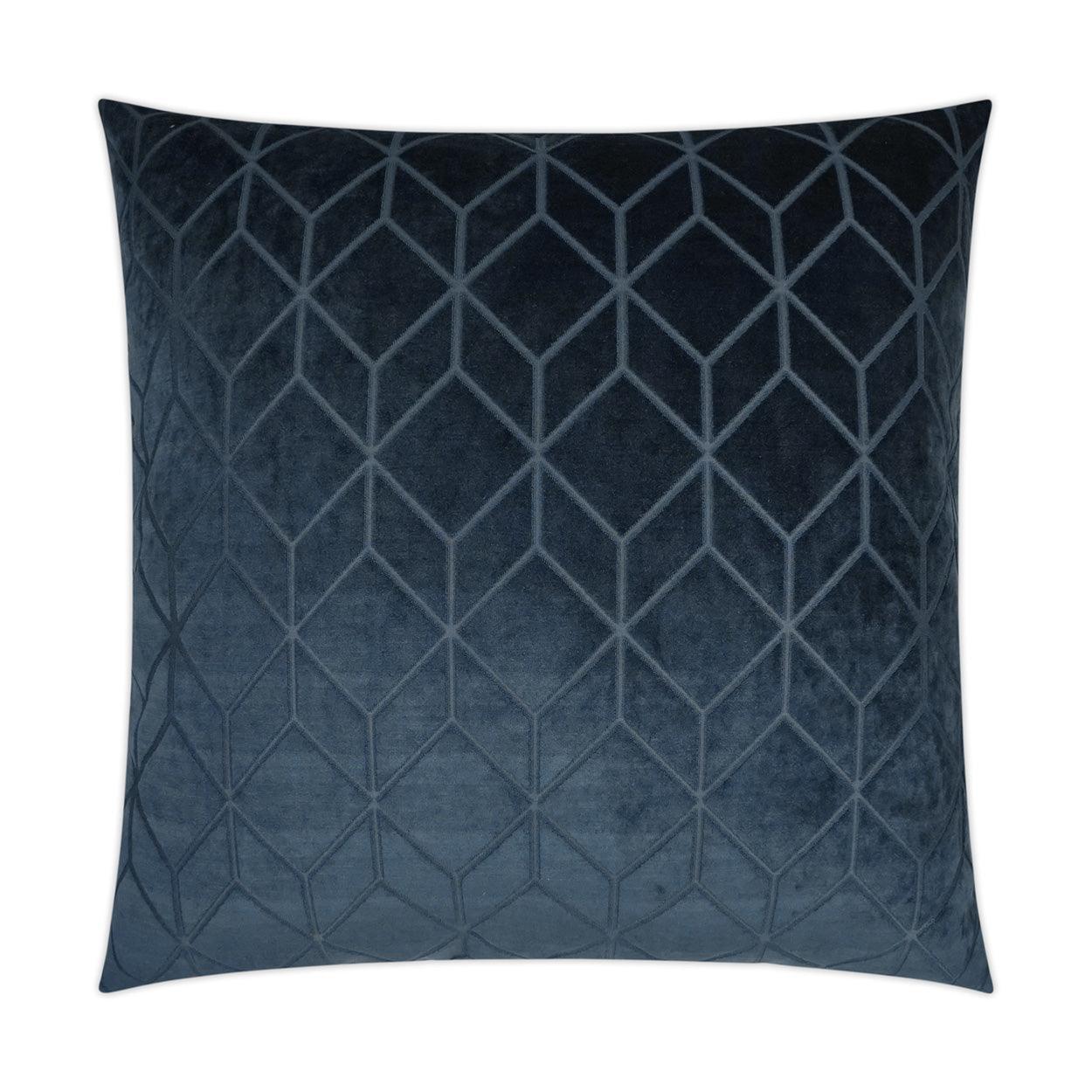 Cologne Navy Solid Nautical Geometric Navy Large Throw Pillow With Insert - Uptown Sebastian