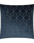 Cologne Navy Solid Nautical Geometric Navy Large Throw Pillow With Insert - Uptown Sebastian