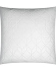 Cologne White Solid Geometric White Large Throw Pillow With Insert - Uptown Sebastian