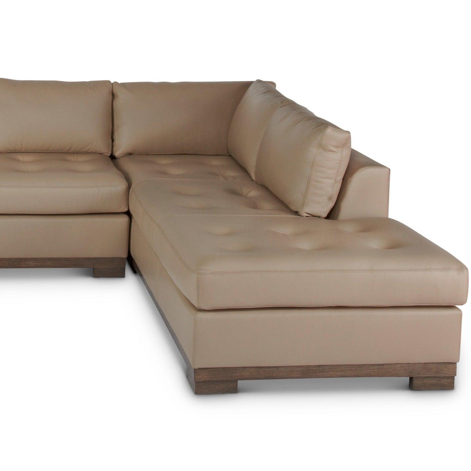 Colony Large Leather Sectional Couch With Chaise Made to Order - Uptown Sebastian