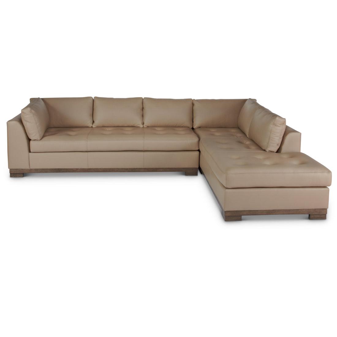 Colony Large Leather Sectional Couch With Chaise Made to Order - Uptown Sebastian