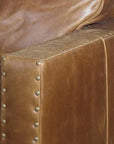 Colorado Tan Top Grain Leather Couch High Back Made In USA - Uptown Sebastian