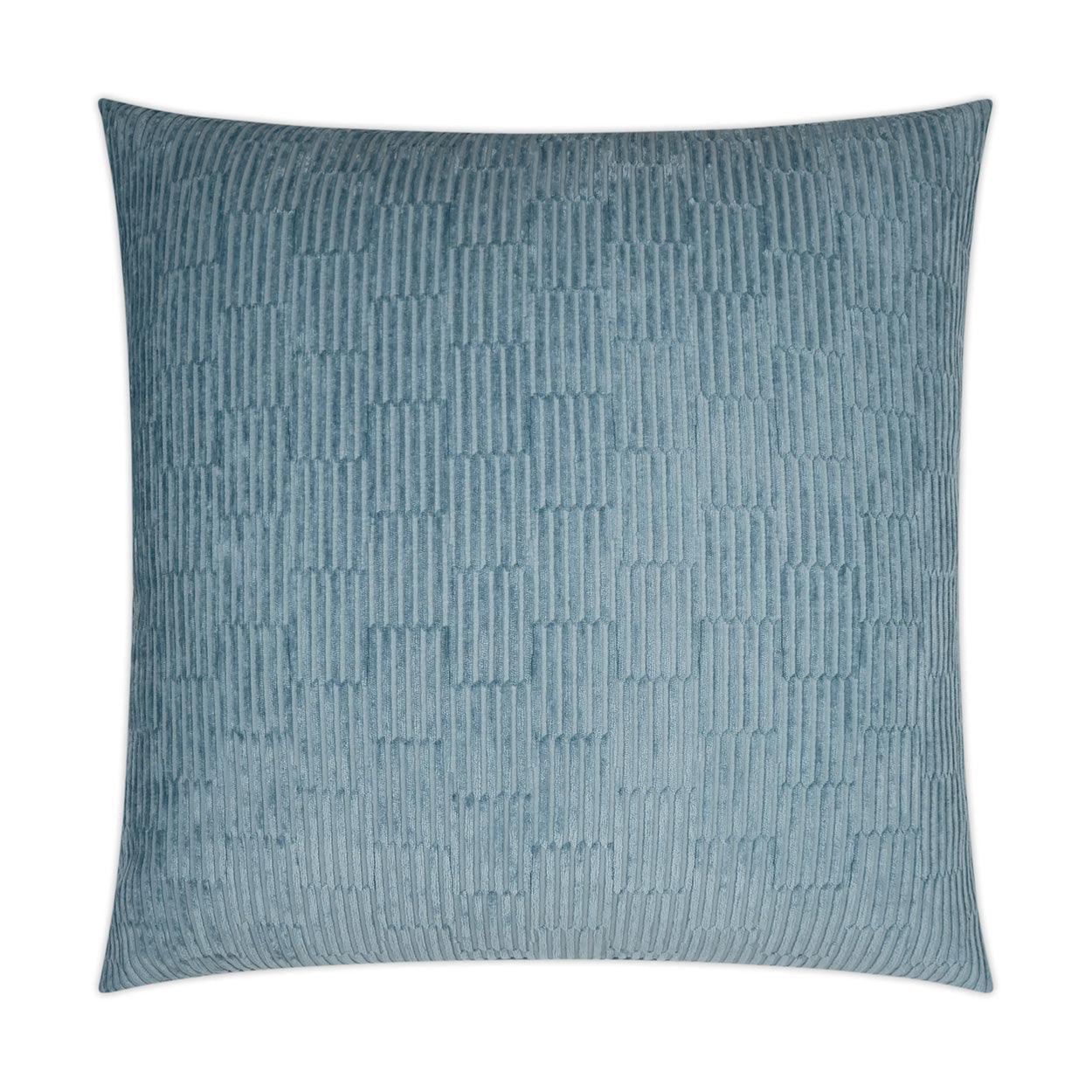 Coloroid Lagoon Solid Textured Blue Large Throw Pillow With Insert - Uptown Sebastian