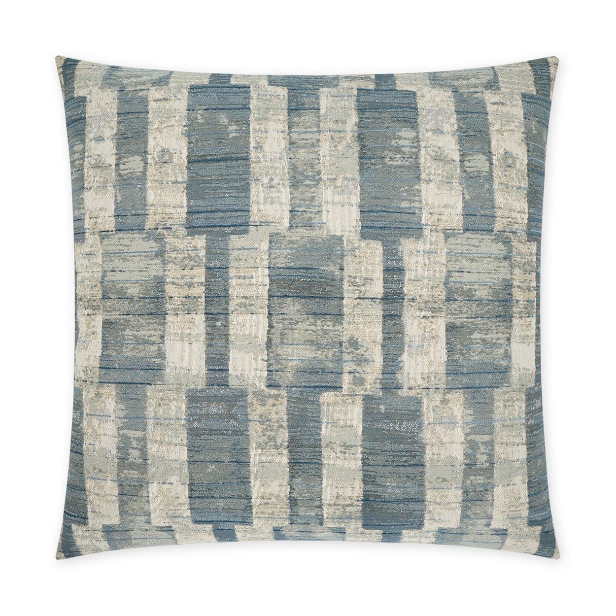 Contender Atlantic Geometric Blue Large Throw Pillow With Insert - Uptown Sebastian