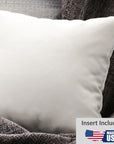 Courchevel Steel Faux Fur Grey Large Throw Pillow With Insert - Uptown Sebastian