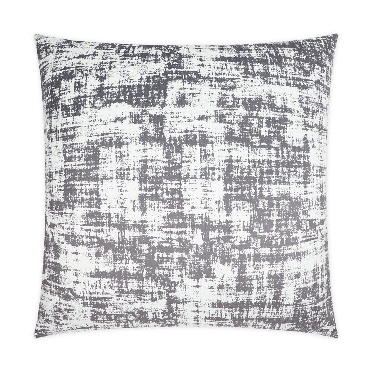 Dante Pewter Abstract Grey Large Throw Pillow With Insert - Uptown Sebastian