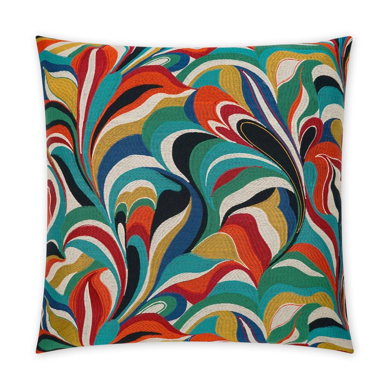 Daphne Abstract Multi Color Large Throw Pillow With Insert - Uptown Sebastian
