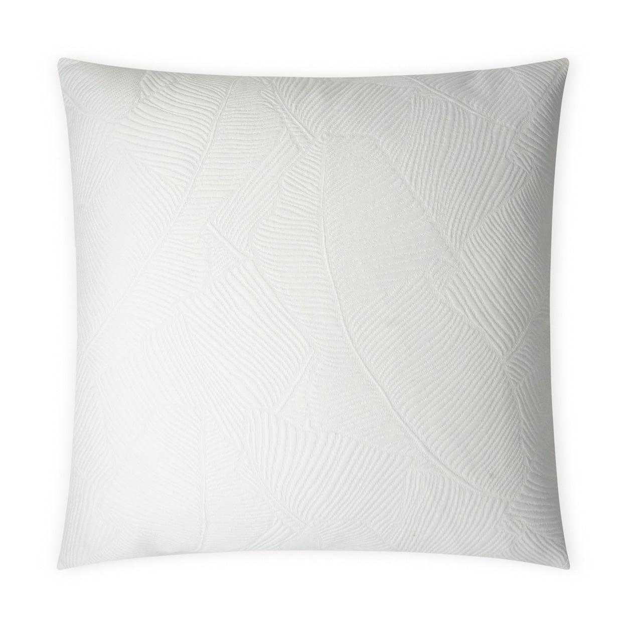 Doheny Floral Textured Solid White Large Throw Pillow With Insert - Uptown Sebastian