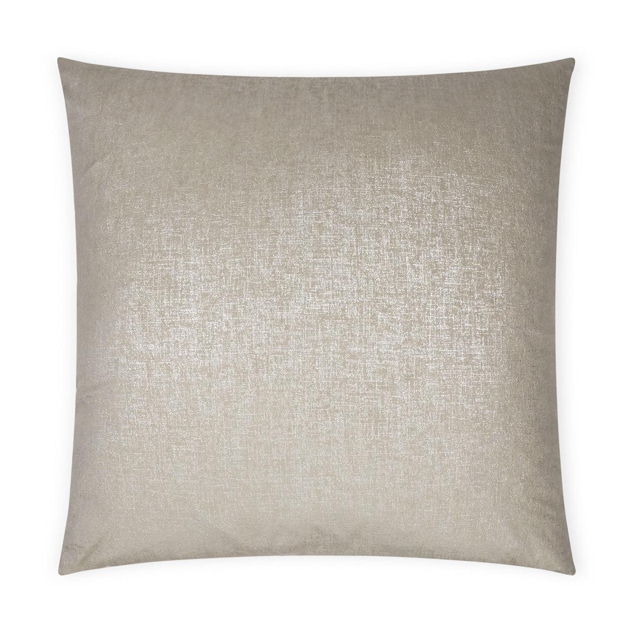 Dream Dust Flax Glam Tan Taupe Large Throw Pillow With Insert - Uptown Sebastian