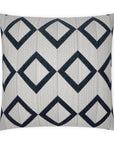 Dublin Domino Geometric Black Large Throw Pillow With Insert - Uptown Sebastian