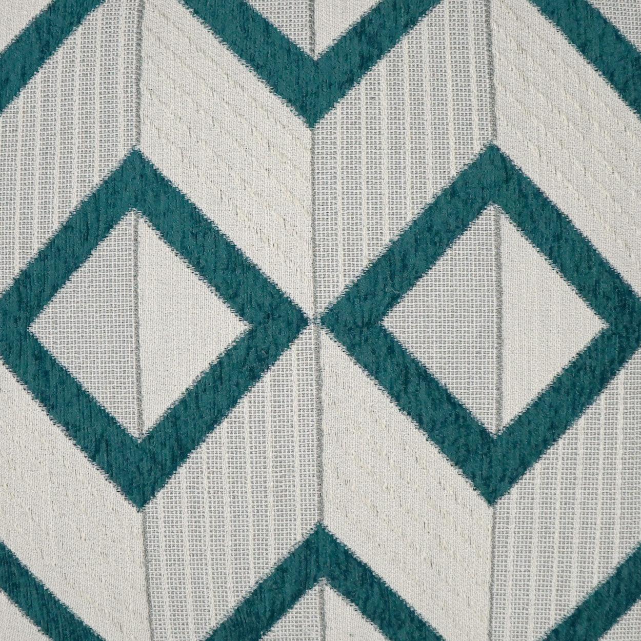 Dublin Peacock Geometric Turquoise Teal Large Throw Pillow With Insert - Uptown Sebastian