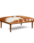 Duo Rectangular Hair on Hide Ottoman Coffee Table - Uptown Sebastian