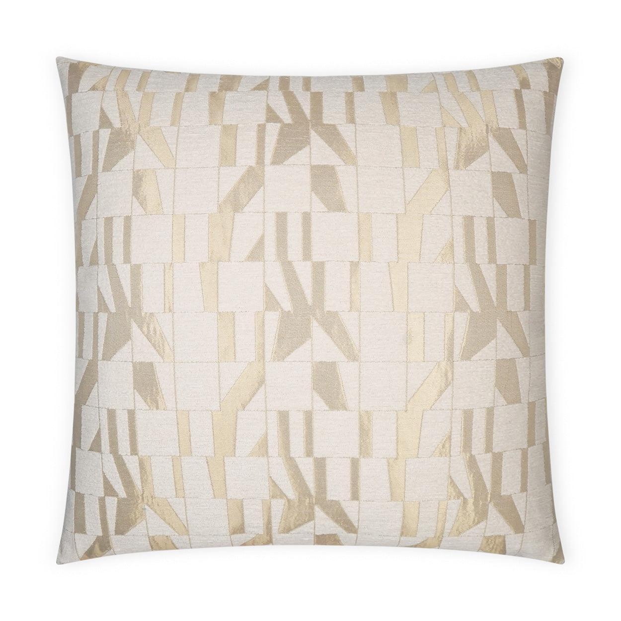Duved Glam Geometric Gold Large Throw Pillow With Insert - Uptown Sebastian