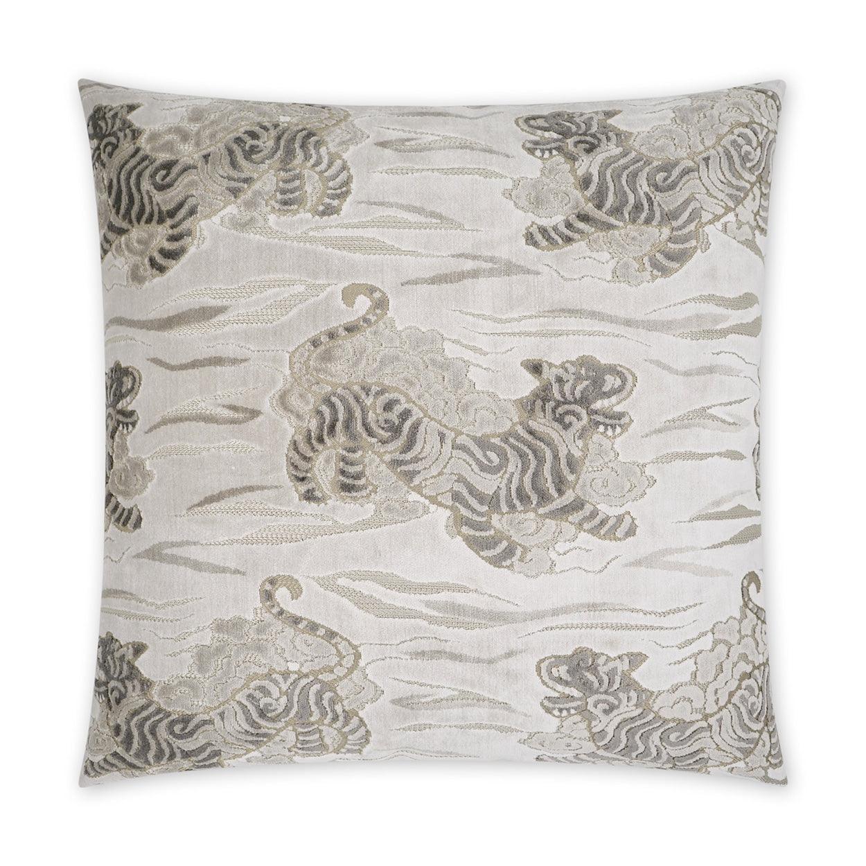 Dynasty Cloud Animal Novelty Ivory Large Throw Pillow With Insert - Uptown Sebastian