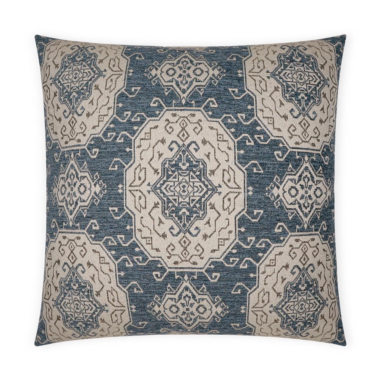 Elaine Global Slate Blue Large Throw Pillow With Insert - Uptown Sebastian