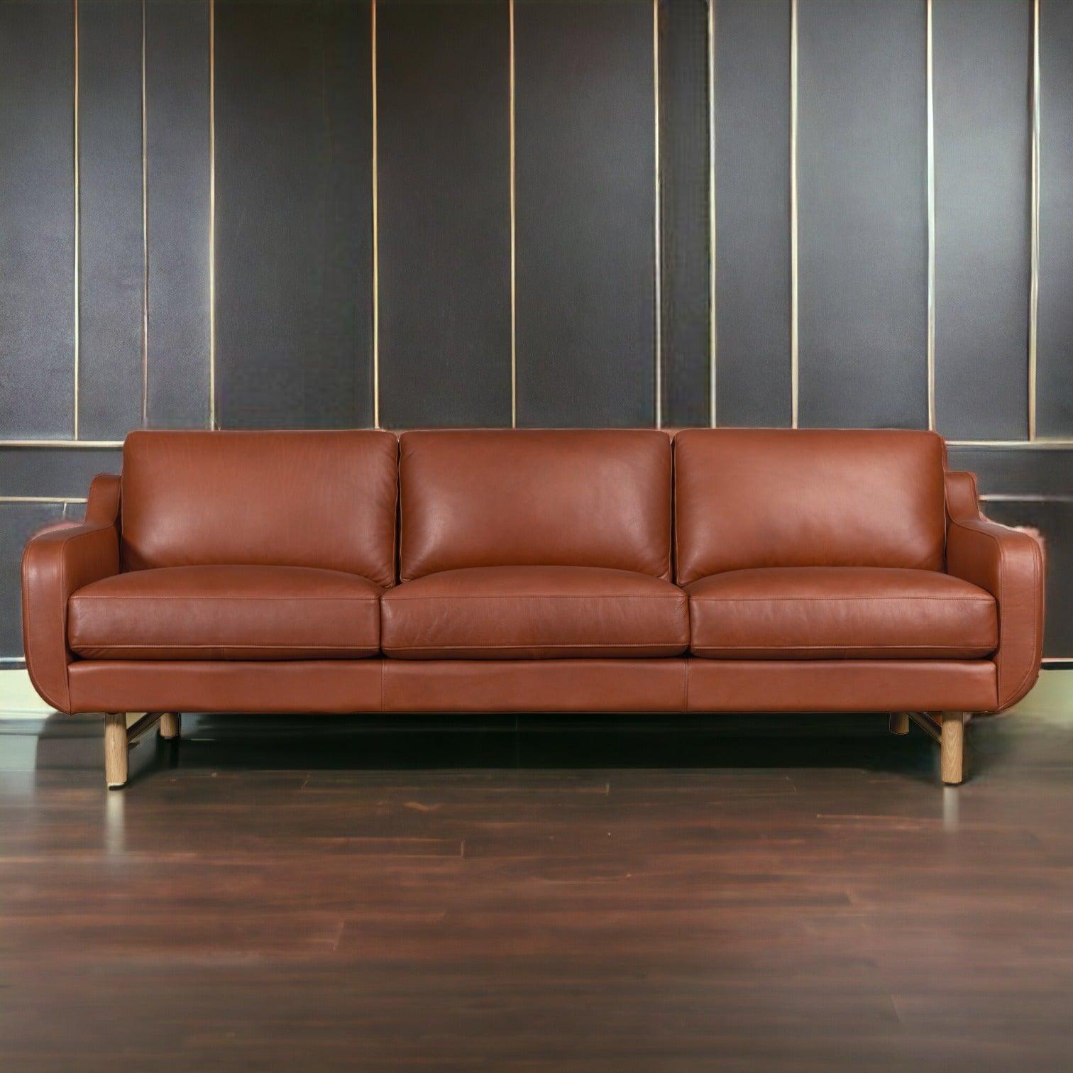 Elise Full Aniline Leather Sofa Handcrafted for Sustainability and Luxury - Uptown Sebastian