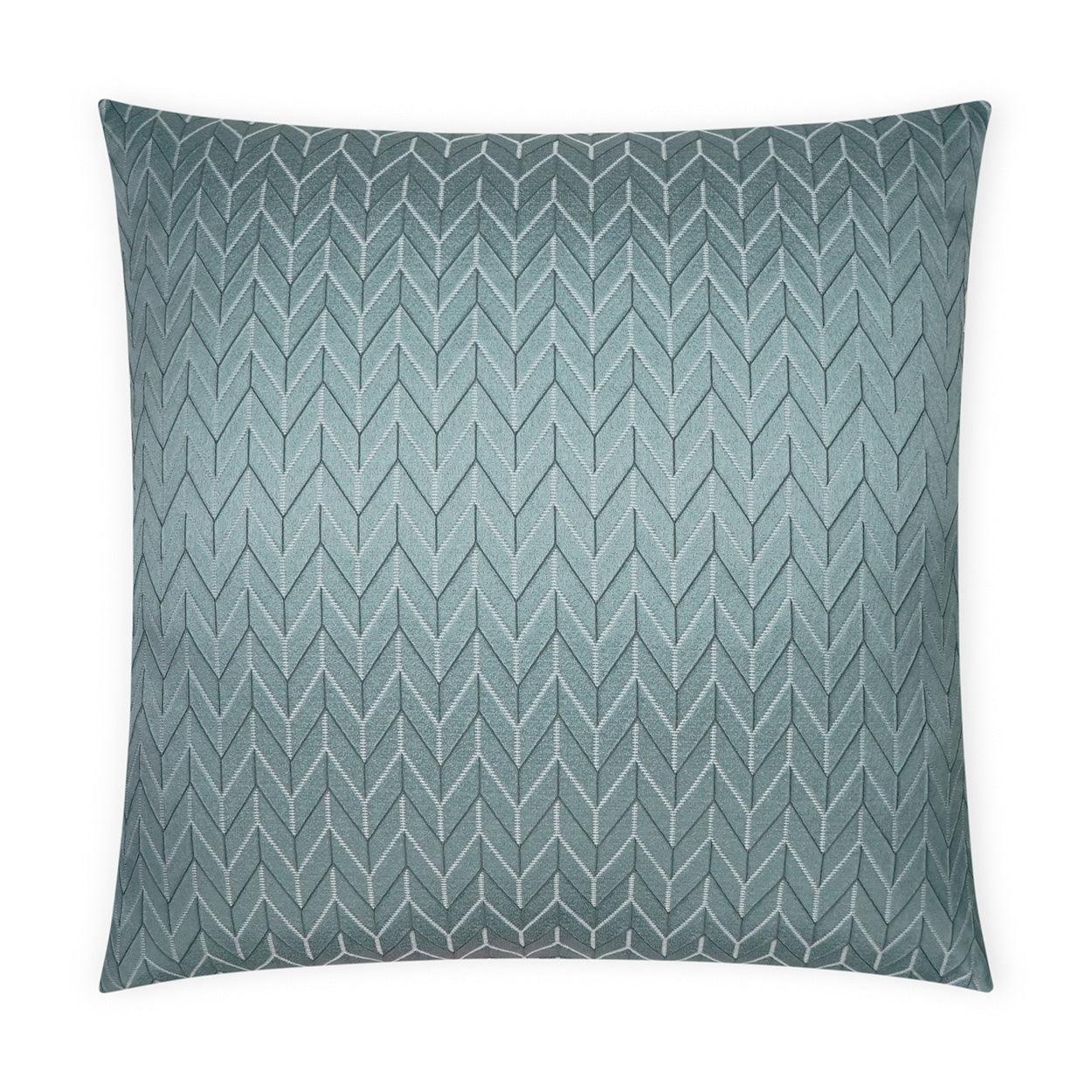 Elodie Aqua Chevron Glam Mist Large Throw Pillow With Insert - Uptown Sebastian