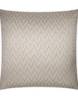 Elodie Champagne Chevron Glam Tan Taupe Large Throw Pillow With Insert - Uptown Sebastian