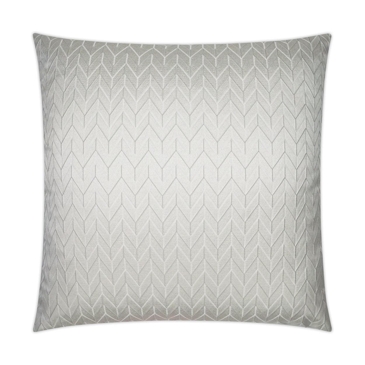 Elodie Ivory Chevron Glam Ivory Large Throw Pillow With Insert - Uptown Sebastian