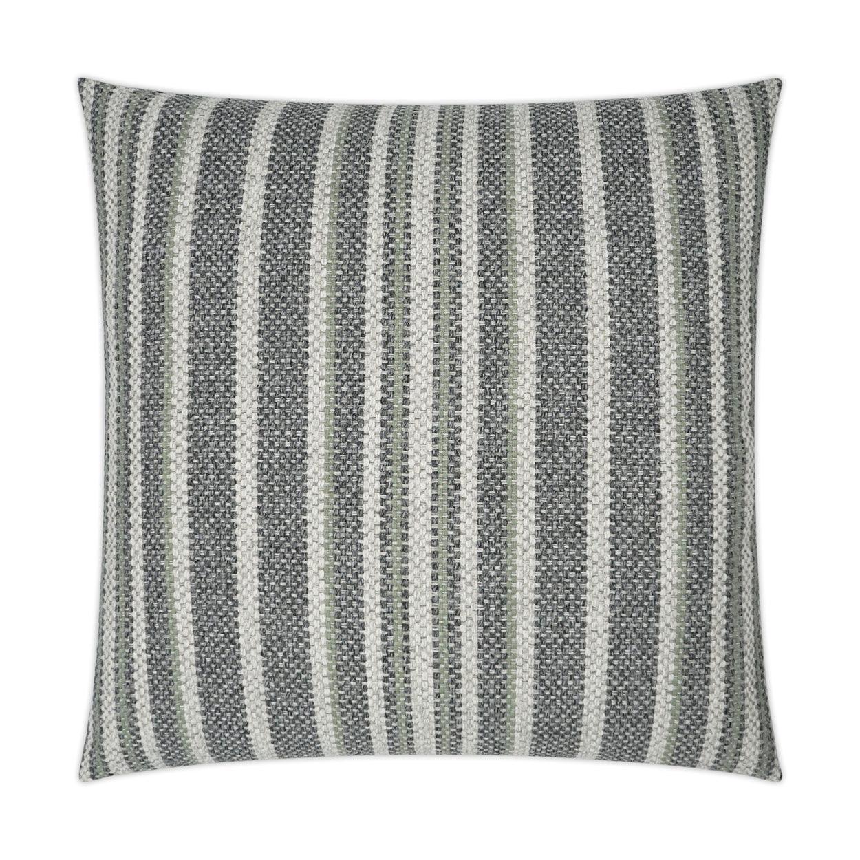 Ernest Graphite Stripes Grey Large Throw Pillow With Insert - Uptown Sebastian
