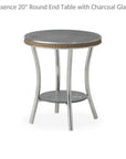 Essence 20" Round End Table with Charcoal Glass Lloyd Flanders - Uptown Sebastian