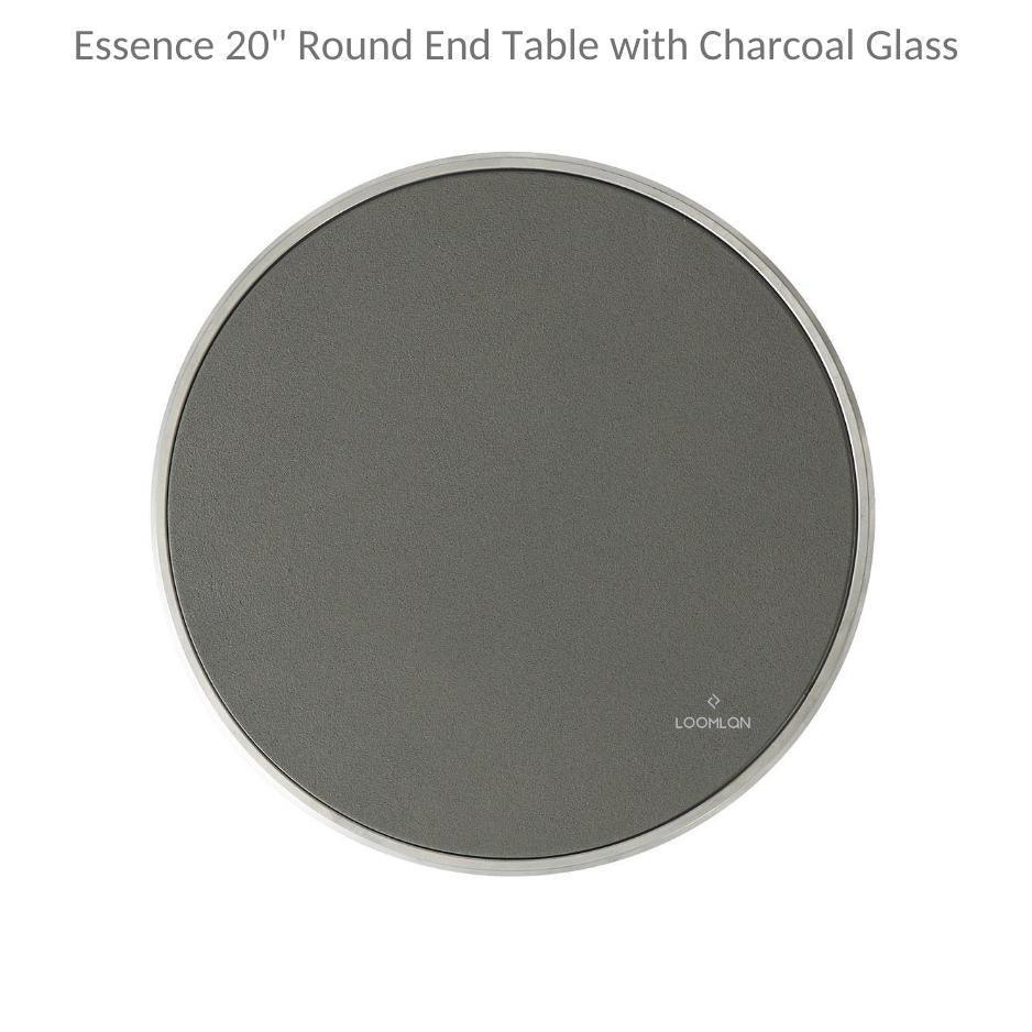 Essence 20&quot; Round End Table with Charcoal Glass Lloyd Flanders - Uptown Sebastian