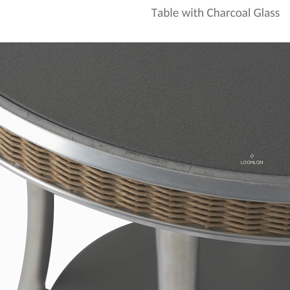 Essence 20&quot; Round End Table with Charcoal Glass Lloyd Flanders - Uptown Sebastian