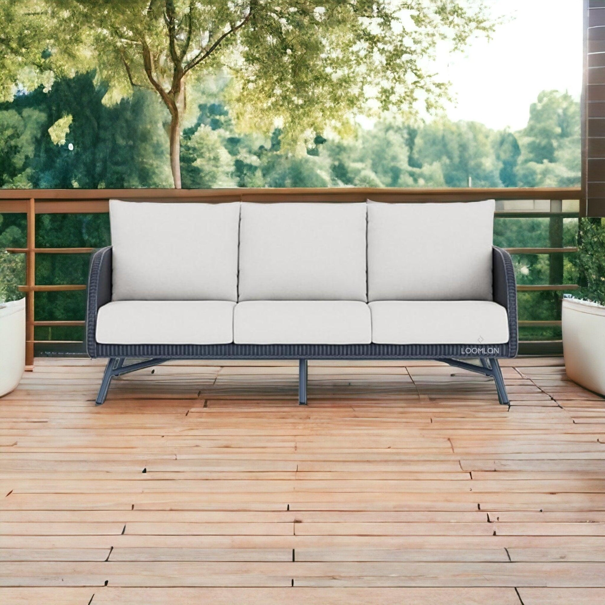 Lloyd Flanders Essence Sofa All Weather Wicker Furniture Made USA