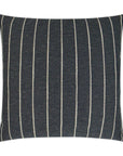 Evie Onyx Farmhouse Stripes Black Large Throw Pillow With Insert - Uptown Sebastian