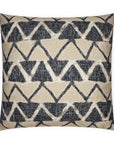 Farahan Night Chevron Black Tan Taupe Large Throw Pillow With Insert - Uptown Sebastian