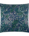 Farfalla Abstract Blue Large Throw Pillow With Insert - Uptown Sebastian
