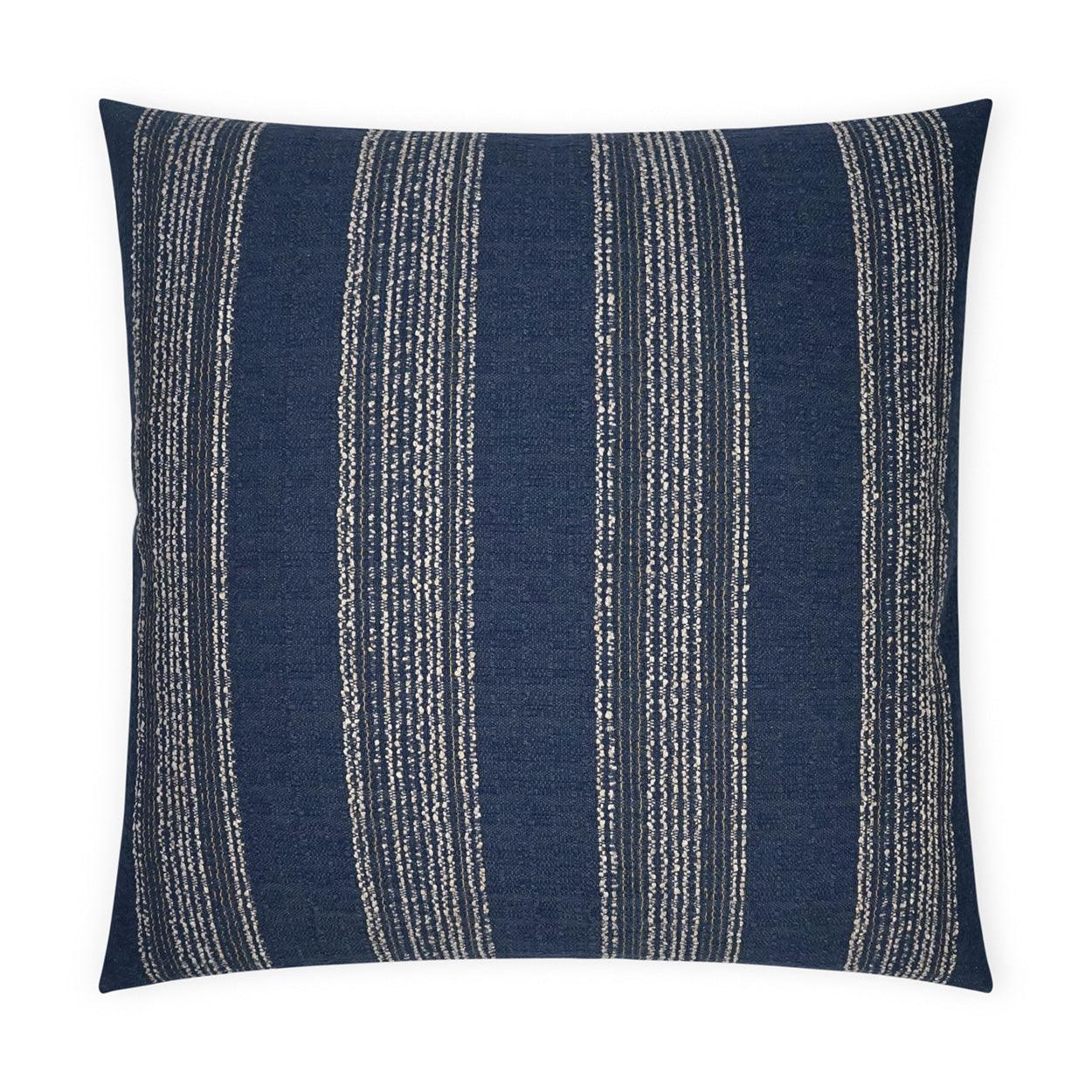 Farkle Navy Global Navy Large Throw Pillow With Insert - Uptown Sebastian