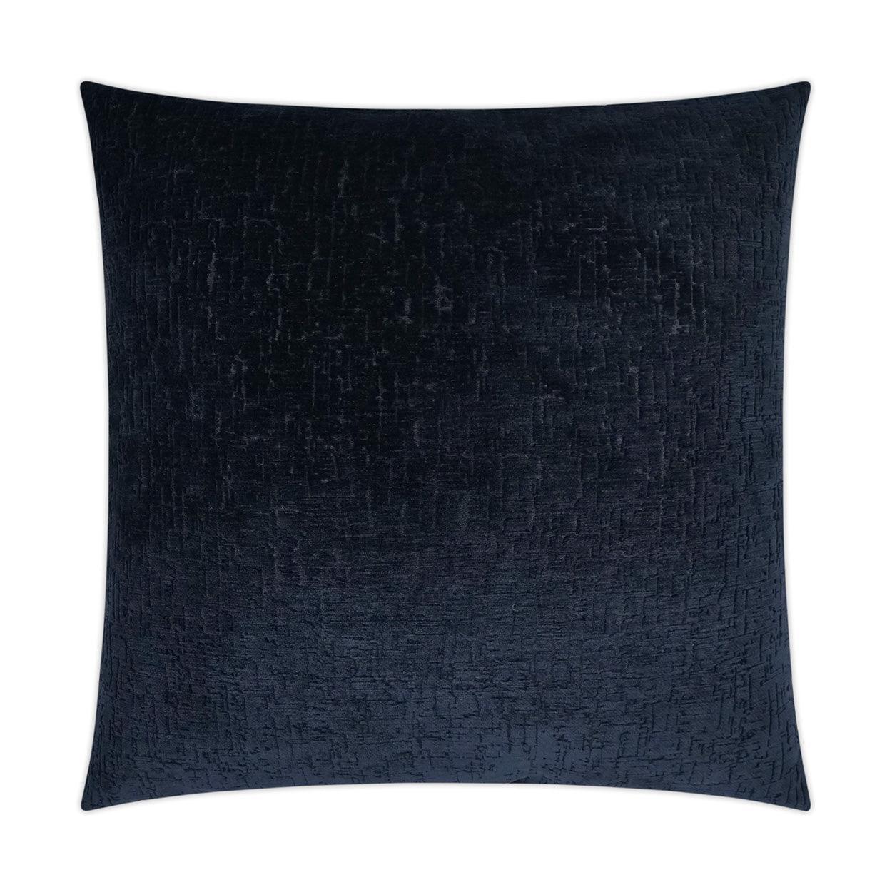 Felicity Ink Solid Textured Navy Large Throw Pillow With Insert - Uptown Sebastian