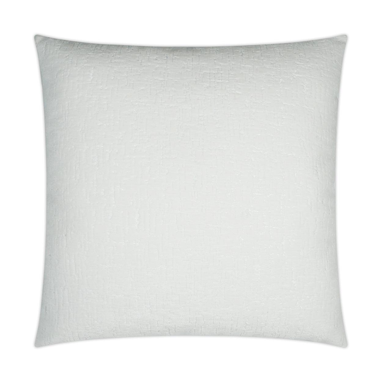 Felicity Snow Solid Textured White Large Throw Pillow With Insert - Uptown Sebastian