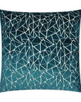Finale Teal Geometric Turquoise Teal Large Throw Pillow With Insert - Uptown Sebastian