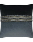 Fuzzy Graphite Band Ivory Tan Taupe Large Throw Pillow With Insert - Uptown Sebastian