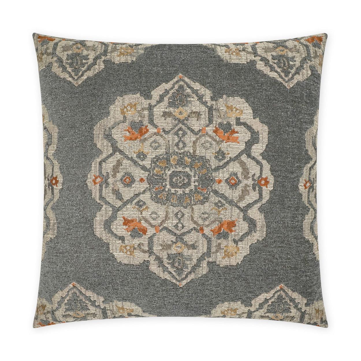 Gathering Grey Large Throw Pillow With Insert - Uptown Sebastian