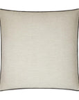 Ghent Grey Solid Tan Taupe Grey Large Throw Pillow With Insert - Uptown Sebastian