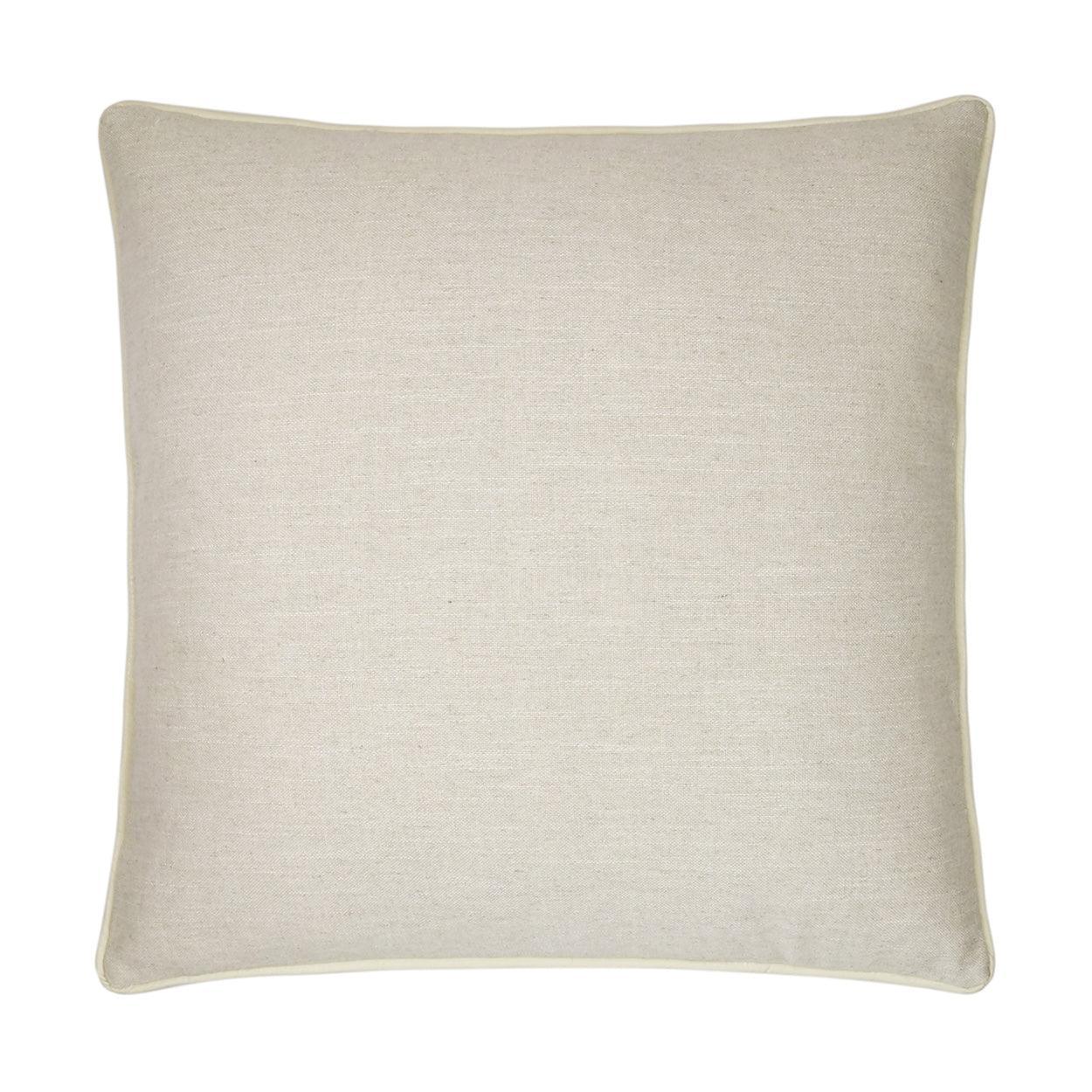 Ghent Ivory Solid Ivory Tan Taupe Large Throw Pillow With Insert - Uptown Sebastian