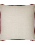 Ghent Red Solid Tan Taupe Red Large Throw Pillow With Insert - Uptown Sebastian